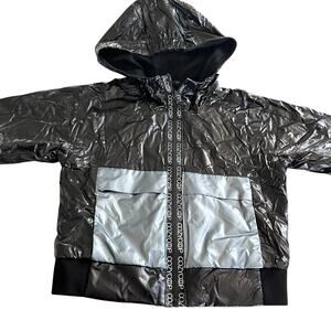 Cozycoop boys black colorblock waterproof windbreaker spring fall jacket size 3